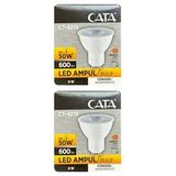 (2 Adet) Cata 8W (50W) 3000K (Sarı Işık) Gu10 Duylu Led Spot Ampul