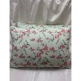 2 Adet Çiçek Desen Fermuarlı Yastık Kılıfı | 50X70 cm | %90 Pamuk - Fıstık Yeşili