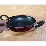 2 Adet Çift Kulplu Teflon Sağan 18cm Yumurta Sahanı Dışı Kırmızı ince Alüminyum Piyasa+Pazar Malıdır