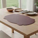 2 Adet Çift Yüz Kenar Dikişli Bordo Deri Amerikan Servis AS00120-33X44 cm Supla