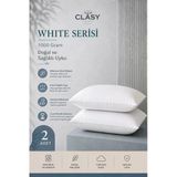 2 Adet Clasy %100 Pamuk Silikon Dolgulu Yastık Yıkanabilir 1000 Gr