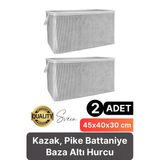 2 Adet Çok Amaçlı Kazak Pike Battaniye Kıyafet Hurcu Dolap Düzenleyici Yerden Tasarruf Baza Altı