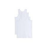 2 Adet Compact Penye Beyaz Erkek Atlet Pamuklu Standart Fit Normal Kesim 2'li Paket