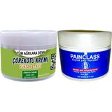 2 Adet Çörek Otu Kremi Büyük Boy 150 Ml Krem + Painclass 100 Ml Kuyruk Yağı Kremi / Kas Diz Dirsek Sırt Bel Iskelet Agrilarina Masaj Seti