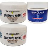 2 Adet Çörek Otu Kremi Xl Box Büyük Boy White 200 ml + 150 ml Painclass Kuyruk Yağı Kremi / Diz Dirsek Iskelet Sırt Bel Kas Agrilarina Masaj Seti - 1Paket