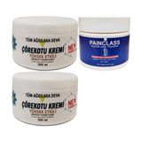 2 Adet Çörek Otu Kremi Xl Box Büyük Boy White 200 ml + 150 ml Painclass Kuyruk Yağı Kremi/Diz Dirsek Iskelet Sırt Bel Kas Agrilarina Masaj Seti