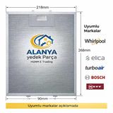 2 Adet Davlumbaz Filtresi 268X218 Mm 00449421, 00704113 22X27 Cm Aspiratör Süzgeç Kaset Filtre Teli