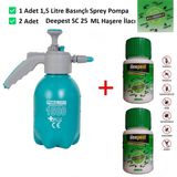 2 Adet Deepest Sc 25ML Haşere Ilacı ve 1 Adet 1,5 Ltbasınçlı Pompa Pıre, Akrep,kene,tahtakurusu,hamamböceği Için Etkili
