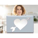 2 Adet Defter Sticker,laptop Sticker Aynalı Kalp Şekilli 20X11X0,6CM