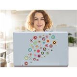 2 Adet Defter Sticker,laptop Sticker Geometrik Halkalı Pvc 48X33X0,5CM
