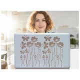2 Adet Defter Sticker,laptop Sticker Gri Çiçekli Pvc 48X33X0,5CM