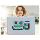 2 Adet Defter Sticker,laptop Sticker Kareli Mavi,yeşil Desen Pvc 61X30X0,5CM