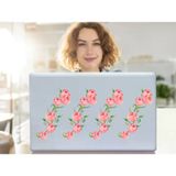 2 Adet Defter Sticker,laptop Sticker Pembe Güllü Pvc 70X50X0,5CM