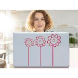 2 Adet Defter Sticker,laptop Sticker Pembe Papatyalı Pvc 48X33X0,5CM