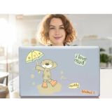2 Adet Defter Sticker,laptop Sticker Sevimli Ayı Desenli Pvc 70X50X0,5CM
