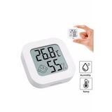 2 Adet Digital Lcd Termometre - Akıllı Sıcaklık Ve Nem Ölçer - Beyaz - Anlık Takip Özelliği