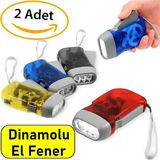 2 Adet Dinamolu El Feneri Deprem Kamp Için Pilsiz 3 Ledli El Feneri Deprem Doğal Afet Feneri Efsane