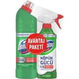 2 Adet Domestos Ultra Çamaşır Suyu 750 ml + Domestos Köpük Gücü 450 ml - 1,5 lt