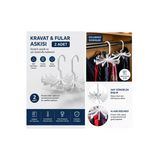 2 Adet Döner Kravat Askısı 20 Bölmeli Kravat Fular Eşarp Kemer Düzenleyici Dolap İçi Organizer Askı