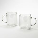 2 Adet (Double) Borosilikat Cam Kupa - 380 ml Dayanıklı - El Yakmayan ve Terleme Yapmayan Yüzen Bardak (Kurşunsuz/ekolojik) - 0 - Siyah - Option-1