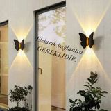 2 Adet Elektrikle Çalışır, 6 Watt Günışığı Ledli Kelebek Duvar Aplik İç Ve Dış Mekan Ip65 Aplik