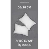2 Adet Elyaf Kırlent İç Yastık 1. Kalite Ultra Dolgun Ve Yumuşak