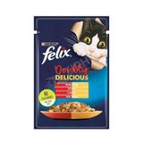 2 ADET Felix Çifte Lezzet Sığır ve Tavuklu Yaş Kedi Maması 85 Gr