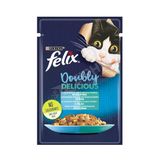 2 ADET Felix Çifte Lezzet Somon ve Sardalyalı Yaş Kedi Maması 85 Gr