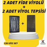 2 Adet Fide Viyolü + 2 Adet Viyol Tepsisi Set Fidelik Fide Yetiştirme Seti Seçimli 128 Göz Kare