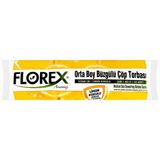 2 Adet Florex Çöp Torbası Orta Boy 55 Cm X 60 Cm Sarı Limon Kokulu Büzgülü 10'Lu Paket