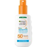2 Adet Garnier Ambre Solaire Sensitive Advanced Çocuk Hipoalerjenik Güneş Koruyucu Sprey Spf 50+ 150 ml