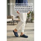 2 Adet Gönderilecektir - Hydroflex Unisex Siyah Anatomik Destekli Yumuşak Taban Kapalı Plaj Havuz Terliği - Günlük Hafif Islak Zemin Kaymaz Ev Ve Dış Mekan Banyo Terlik