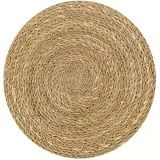 2 ADET Hasır Yuvarlak Amerikan Servis Tabak Tava Tencere Altlığı - Nihale Runner Supla Altlık 35 Cm (2)