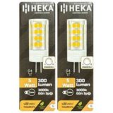 (2 Adet) Heka 5W (35W) 3000K (Sarı Işık) G4 Duylu Dim Edilebilir Led Kapsül Ampul