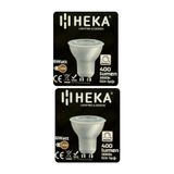 (2 Adet) Heka 6W (50W) 3000K (Sarı Işık) Gu10 Duylu Dim Edilebilir Led Spot Ampul