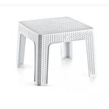 2 Adet Holıday Monoblok Rattan Sehpa Beyaz