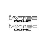 2 Adet Honda I-vtec Dohc Oto Sticker Araba Sticker Siyah 30 X 7 cm
