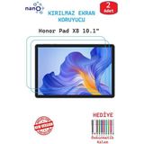 2 ADET Honor Pad X8 10.1" Tablet İçin Tam Uyumlu Ekran Koruyucu Şeffaf Cam Nano HD Esnek Kırılmaz