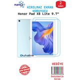 2 ADET Honor Pad X8 Lite 9.7"Tablet İçin Tam Uyumlu Ekran Koruyucu Şeffaf Cam Nano HD Esnek Kırılmaz