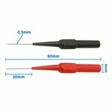 2 Adet İğne Tip Multimetre Test Prob Ucu 30V 1A Banana Uyumlu İzoleli Paslanmaz Çelik Ölçüm Pini Kırmızı Siyah Voltmetre Ampetmetre Osiloskop Güç Kaynağı