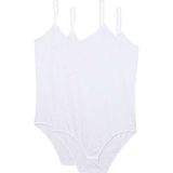 2 Adet Ip Askılı Kadın Çıtçıtlı Body Beyaz - 0- Koyu Mavi - 0 - 1 Yaş