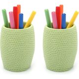 2 Adet Kalemlik Yeşil Petek Ofis Gereci 8X8X10CM 400ML