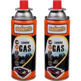 2 Adet Kamp Gazı Bütan Propan Gaz Tüpü Portatif Ocak Kartuşu Tek Kullanımlık Pürmüz 400 M - Standart