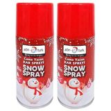 2 Adet Kar Spreyi Duvara Cama Yazan Noel Ağacı Dekoru Silinir iz Bırakmaz Erimeyen Kar Spreyi 150ml
