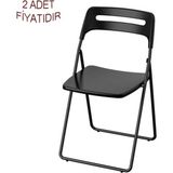 2 Adet Katlanır Kamp Mutfak Balkon Sandalyesi Katlanabilir Taşınabilir Pratik Sağlam - 6456 Ecorce Tube Marron - Polyester
