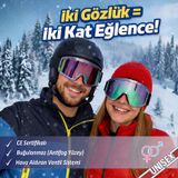 2 Adet Kayak Gözlüğü Aynalı Gökkuşağı Ventilli Güneş Kar Koruyucu Gözlük Uv Korumalı Snowboard Glasses Gözlük Gökkuşağı