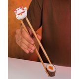 2 Adet Kedi Chopstick Yardımcı Aparatı - Yeniden Kullanılabilir Chopstick Tutucu - Beyaz