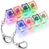 2 Adet Klavye Fidget Oyuncak, LED Işıkları ile Fidget Anahtarlık Klavye, Kedi Şekli Klavye Dekompresyon Düğmesi Parmak Tıkırtı Oyuncaklar, Düğme Stres Giderici Stres Rahatlama Fidget Stres