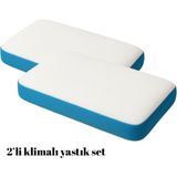 2 Adet Klimalı Visco Ortopedik Yastık 60X40X10 cm – Ergonomik Destek - 60 x 40 x 12 cm - Beyaz
