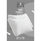 2 Adet Klimax Beyaz Serisi Kılıflı Fermuarlı Klimali Antialerjik Silikon Nano Elyaf Yastık 50x70cm - 50 x 70 cm